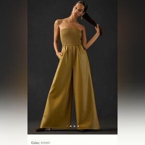 Anthropologie Faux Leather Jumpsuit